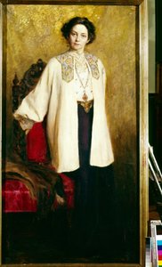 Portret van de actrice Vera Komissarzhevskaya (1864-1910) door Ekaterina Sergeevna Zarudnaya Kavos