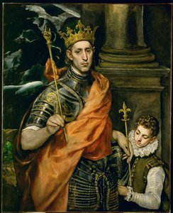 Saint Louis, roi de France et un page - Saint Louis, koning van Frankrijk, en een pageboy ...