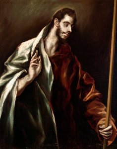 Apostel Sint Thomas. Schilderij door Domenikos Theotokopoulos, genaamd El Greco (1540-1614)