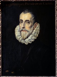 Portret van Rodrigue Vazquez, voorzitter van de Raad van Financiën en Castilië