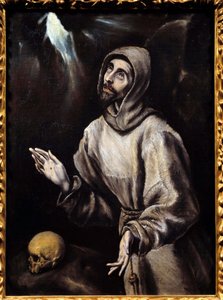 Sint Franciscus van Assisi ontvangt stigma (detail) door El Greco