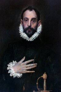 Een edelman met zijn hand op zijn borst, ca. 1577-1584