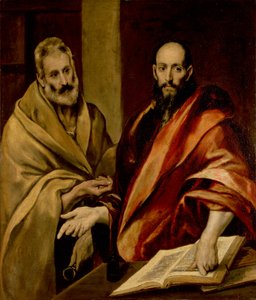 De apostelen Petrus en Paulus door El Greco