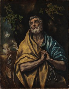 Noors Bokmål:  Den angrende Peter De tranen van Sint Pieter door El Greco