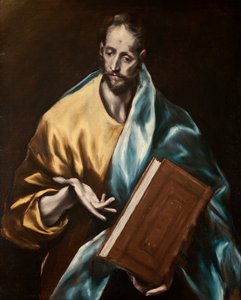Spaans:  El apóstol Santiago el Menor Apostel Jacobus de Mindere door El Greco