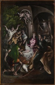 De aanbidding van de herders, c.1605-10 door El Greco