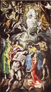 De doop van Christus door El Greco