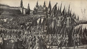 Illustratie uit USSR bouwt socialisme, 1933 door Eliezer Markowich Lissitzky