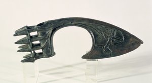 Bijlkop die een boogschutter voorstelt, mogelijk uit Lorestan, Iran, late 2e of vroege 1e millennium v.Chr. door Elamite
