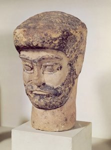 Hoofd van een man met kralen, ca. 1800 v.Chr. door Elamite