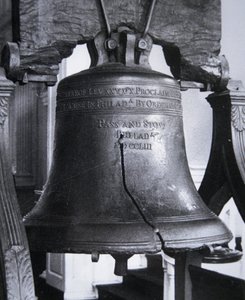 De Liberty Bell, gegoten in 1752 door Nicolas d