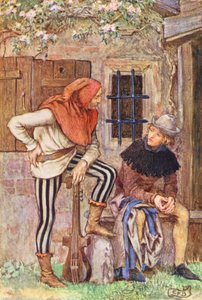 Illustratie voor The Gathering of Brother Hilarius door Michael Fairless door Eleanor Fortescue Brickdale