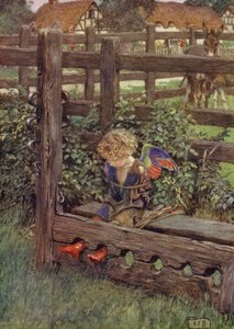 Is iemand bedrogen door een traan Die als een parel minacht draagt? Hier staat de dief door Eleanor Fortescue Brickdale