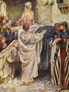 De zoon van de weduwe opgewekt in Nain door Eleanor Fortescue Brickdale