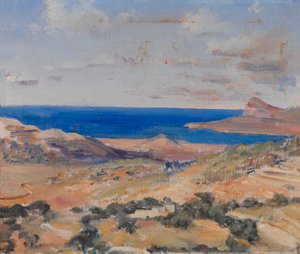 Kust met blauwe zee, n.d.