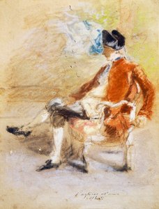 Figuur in 18e-eeuwse kostuum, ca. 1890 door Eleuterio Pagliano