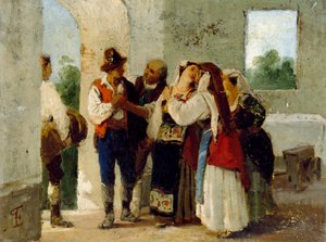 Boer verlaat ouderlijk huis om in een ander dorp te trouwen door Eleuterio Pagliano