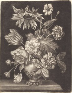 Bloemstilleven met een zonnebloem