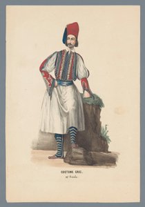 Grieks kostuum. 19e eeuw door Elias Spanier