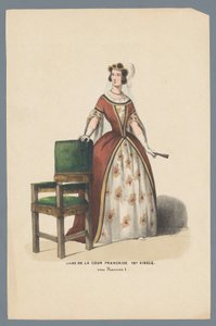 Dame de la cour Francaise XVI Siècle. sous Francois I door Elias Spanier