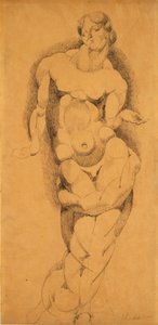 Staande mannelijke naakt, ca. 1909 door Elie Nadelman