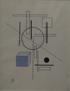 Compositie, 1920 door Eliezer Markowich Lissitzky