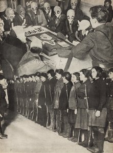 Osoaviakhim. Illustratie uit USSR bouwt socialisme door Eliezer Markowich Lissitzky