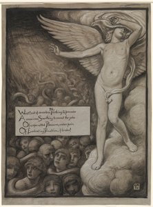 (Illustratie voor Rubáiyát van Omar Khayyám) Liefde krimpt ineen bij het zien van de hel