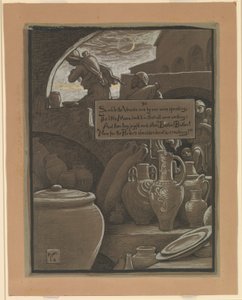 (Illustratie voor Rubáiyát van Omar Khayyám) Het einde van Ramazan door Elihu Vedder