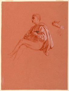 Tekening, Jongen speelt luit, 1871-72