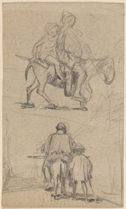 Vader, zoon en ezel door Elihu Vedder