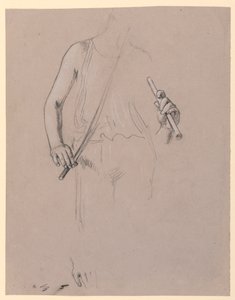 Figurenstudie: Gekostumeerde man door Elihu Vedder
