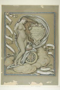 Figurenstudie voor Rubaiyat van Omar Khayyam door Elihu Vedder