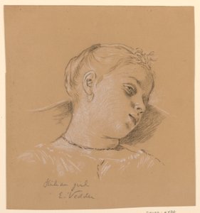 Italiaans Meisje door Elihu Vedder