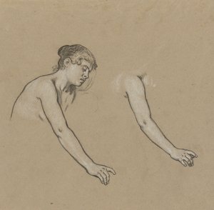 Studies voor figuur van Winter door Elihu Vedder