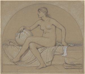 Studie voor "Astronomie" door Elihu Vedder