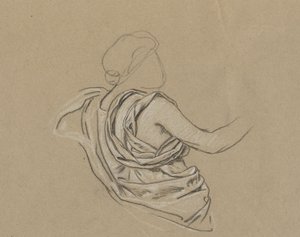 Studie voor figuur van de herfst door Elihu Vedder