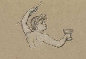 Studie voor figuur van de herfst door Elihu Vedder