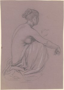 Studie voor "Griekse Meisjes Baden" door Elihu Vedder