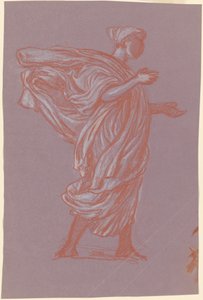 Studie voor "Griekse Meisjes die Baden" door Elihu Vedder