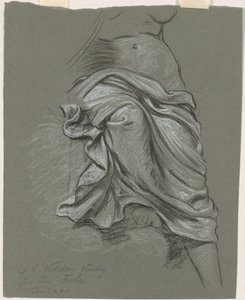 Studie voor "De lotsbestemmingen verzamelen de sterren" door Elihu Vedder