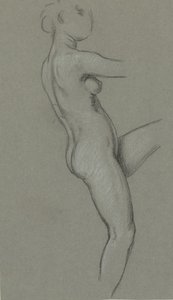 Studie voor De Schikgodinnen die de Sterren Verzamelen, 1884-1887 door Elihu Vedder