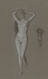 Studie voor de figuur van Venus door Elihu Vedder