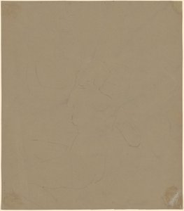 Studie van een vrouwelijk naakt, 1892 door Elihu Vedder