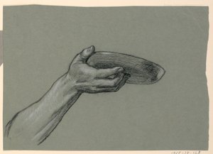 Studie van arm door Elihu Vedder