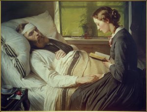 E. Jerichau-Baumann, De gewonde soldaat door Elisabeth Jerichau Baumann