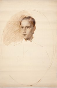 Portretschets. Vermoedelijk de zoon van de kunstenaar, Thorald Jerichau door Elisabeth Jerichau Baumann
