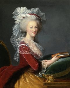 Portretten van Marie Antoinette (Marie-Antoinette) van Lorraine Habsbourg (1755-1793) koningin van Frankrijk door Elisabeth Louise Vigee Lebrun