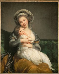 Vigee-Le Brun, zelfportret, en haar dochter Julie ...