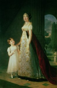 Maria Carolina Bonaparte (1782-1839) Koningin van Napels met haar dochter Laetitia Murat door Elisabeth Louise Vigee Lebrun